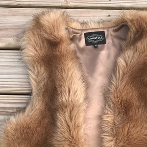 Faux fur vest
